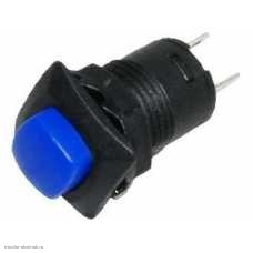 Кнопка М12 на 2 положения с фиксацией 2 pin 250V 1.5А без подсветки синий