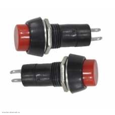 Кнопка М12 на 2 положения на замыкание 2 pin 250V 3А без подсветки красный