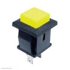 Кнопка11х13мм на 2 положения на замыкание 2 pin 250V 1А без посветки желтый