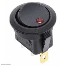 Переключатель d20 ON-OFF 3pin KCD1-8-101EN SC-777D с подсветкой 12V красный