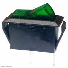 Переключатель 11x30 ON-OFF 2pin ASW-09-101 без подсветки зеленый