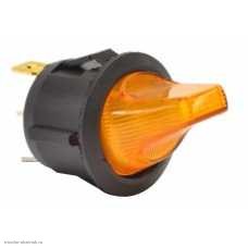Переключатель d20 ON-OFF 3pin KCD1-5-101NH SC-777T B-224 с подсветкой 12V жёлтый