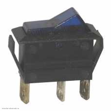 Переключатель 11x30 ON-ON 3pin ASW-09-102 без подсветки синий