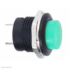 Кнопка М16 на 2 положения на замыкание 2 pin 250V 3А без подсветки зеленый