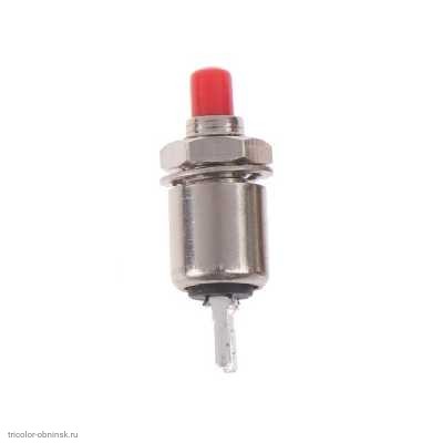 КнопкаМ5 на 2 положения на замыкание 2 pin 250V 1А без подсветки красный