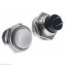 Кнопка М16 на 2 положения на замыкание 2 pin 250V 2.5А без подсветки серый