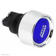 Кнопка пусковая M22 OFF-(ON) 3pin A2-23 M22 12V 50A с подсветкой 12V синяя