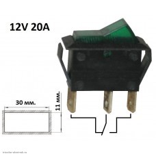 Переключатель 11x30 ON-ON 3pin ASW-09-102 без подсветки схема и размеры