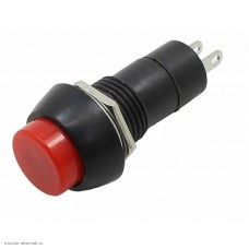 Кнопка М10 на 2 положения с фиксацией 2 pin 250V 2А без подсветки красный