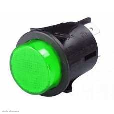 Кнопка d23 OFF-(ON) 2 группы на замыкание 12V 25A 4pin SC-7087 с посветкой 12V зеленая
