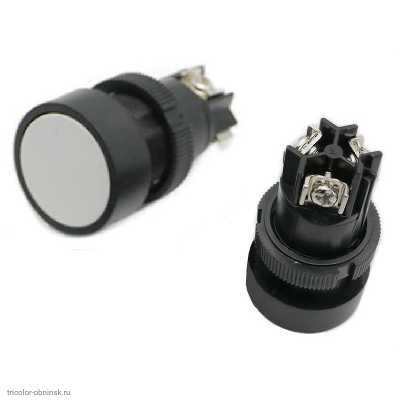 Кнопка М22 на 2 положения перекидной 3 pin 250V 0.3А без подсветки белый
