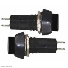 Кнопка М12 на 2 положения с фиксацией 2 pin 250V 3А без подсветки черный