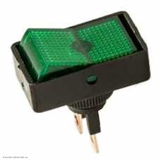 Переключатель M12 ON-OFF 2pin ASW-11-101 без подсветки зеленый