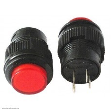 Кнопка М16 на 2 положения с фиксацией 4 pin 250V 3А с подсветкой светодиод 3V красный
