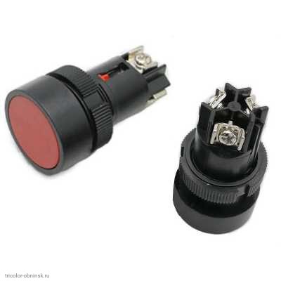 Кнопка М22 на 2 положения перекидной 3 pin 250V 0.3А без подсветки красный