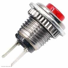 Кнопка М8 на 2 положения на замыкание 2 pin 250V 2А без подсветки красный