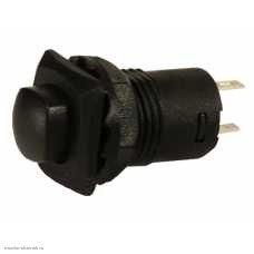 Кнопка М12 на 2 положения на замыкание 2 pin 250V 1.5А без подсветки черный