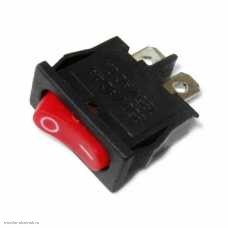 Переключатель 07х20мм на 2 положения на замыкание 2 pin 250V 3А без подсветки красный