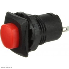 Кнопка М12 на 2 положения на замыкание 2 pin 250V 1.5А без подсветки красный