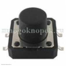 Кнопка тактовая 12х12х07.3 SMD [чёрный]