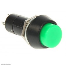 Кнопка М10 на 2 положения на замыкание 2 pin 250V 2А без подсветки зеленый