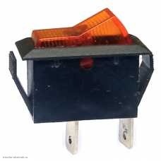 Переключатель 11x30 ON-OFF 2pin ASW-09-101 без подсветки желтый