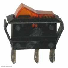 Переключатель 11x30 ON-ON 3pin ASW-09-102 без подсветки желтый
