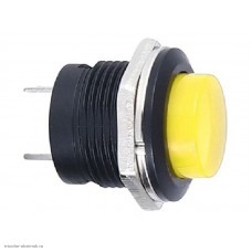 Кнопка М16 на 2 положения на замыкание 2 pin 250V 3А без подсветки желтый