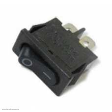 Переключатель 07х20мм на 2 положения на замыкание 2 pin 250V 3А без подсветки черный