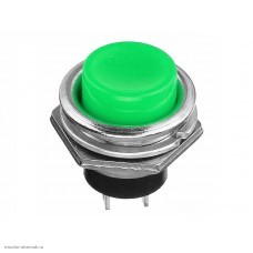 Кнопка М16 на 2 положения на замыкание 2 pin 250V 2.5А без подсветки зеленый