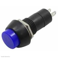 Кнопка М12 на 2 положения с фиксацией 2 pin 250V 3А без подсветки синий