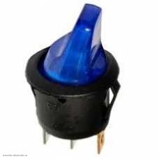 Переключатель d20 ON-OFF 3pin KCD1-5-101NH SC-777T B-224 с подсветкой 12V синий