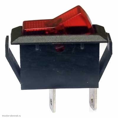 Переключатель 11x30 ON-OFF 2pin ASW-09-101  без подсветки красный