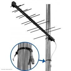 Антенна Дельта с усилителем 26 dB питание 5V Н111A.04F.5V кабель 0.2 м. с F-гнездом