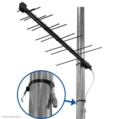 Антенна Дельта с усилителем 26 dB    питание 5V Н111A.04F.5V кабель 0.2 м. с F-гнездом