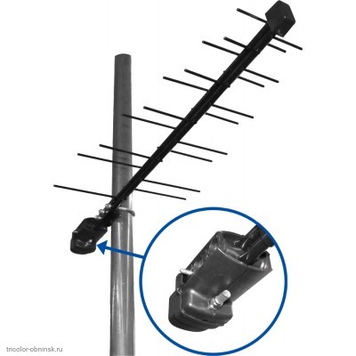 Антенна Дельта с усилителем 27.5 dB питание 5V Н111A.02F-5V F-гнездо блочное