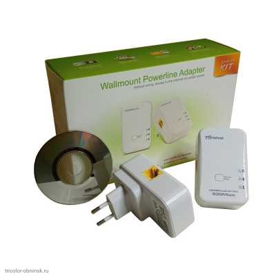 PLC-адаптер 7inova AV500 500 Мбит/с  (комплект 2 шт. с Ethernet кабелем)  до 300 м. до 8 устройств в сети