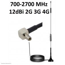 Антенна на магните Noname 700-2700 MHz 12 dBi кабель 1.5м TS9 штекер