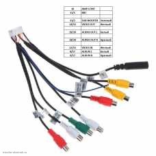 ANDROID разъем SPH 2.0 20pin переходник -> 7 RCA+3.5 гнездо для микрофона