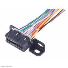 ELM327 гнездо 16pin OBDII приборное