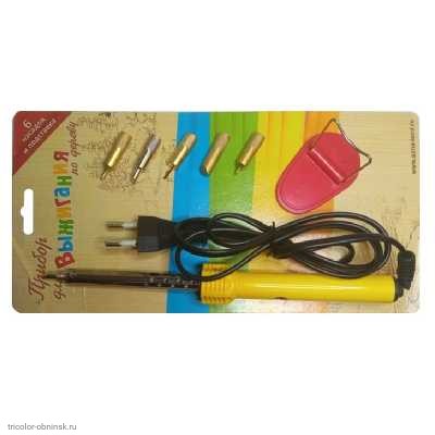 Набор паяльник 220В для выжигания по дереву (6 насадок+подставка) 220V 30W