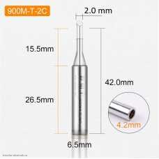 Жало паяльника Element-900M-T-2С никелированное один скос