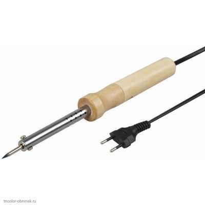 Паяльник WOOD 220V 25W деревянная ручка (долговечное жало) Паяльник WOOD 220V 25W деревянная ручка (долговечное жало)