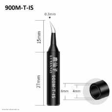 Жало паяльника Element-900M-T-IS составное остроконечное загнутое