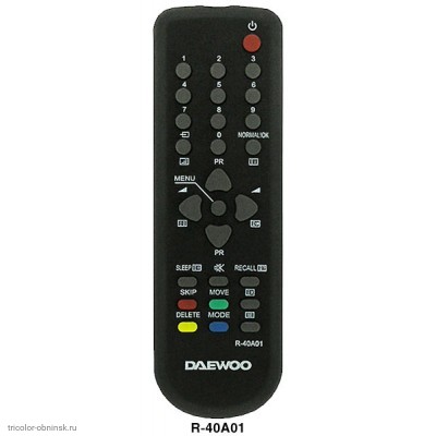 Пульт ДУ Daewoo R-40A01 (40A02,40A15,48A01) (TV,TXT)