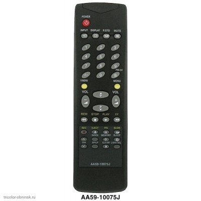 Пульт ДУ Samsung AA59-10075F (107J, 10075J) (TV,VCR) моноблок