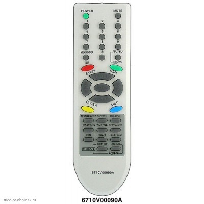 Пульт ДУ LG 6710V00090A (90D) (TV,VCR,TXT)