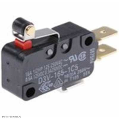 Микропереключатель SC799 3pin (520k) пластина 10мм+ролик 250V 6A