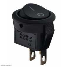 Переключатель d15 на 2 положения на замыкание 2 pin 250V 3А без посветки черный