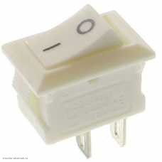 Переключатель 13х19мм на 2 положения на замыкание 2 pin 250V 6А без подсветки серый